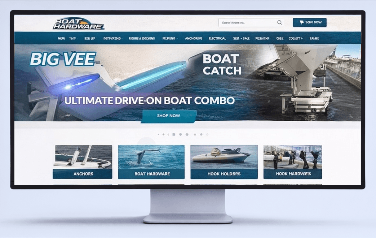 Boat Hardware Shop ecommerce website built using Neto