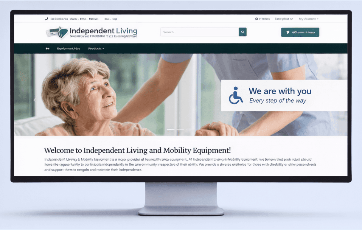 Independent Living & Mobility ecommerce website built using BigCommerce